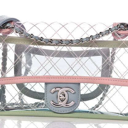 Chanel Lambskin PVC Quilted Mini Coco Splash Flap Blue Green 8 of 12