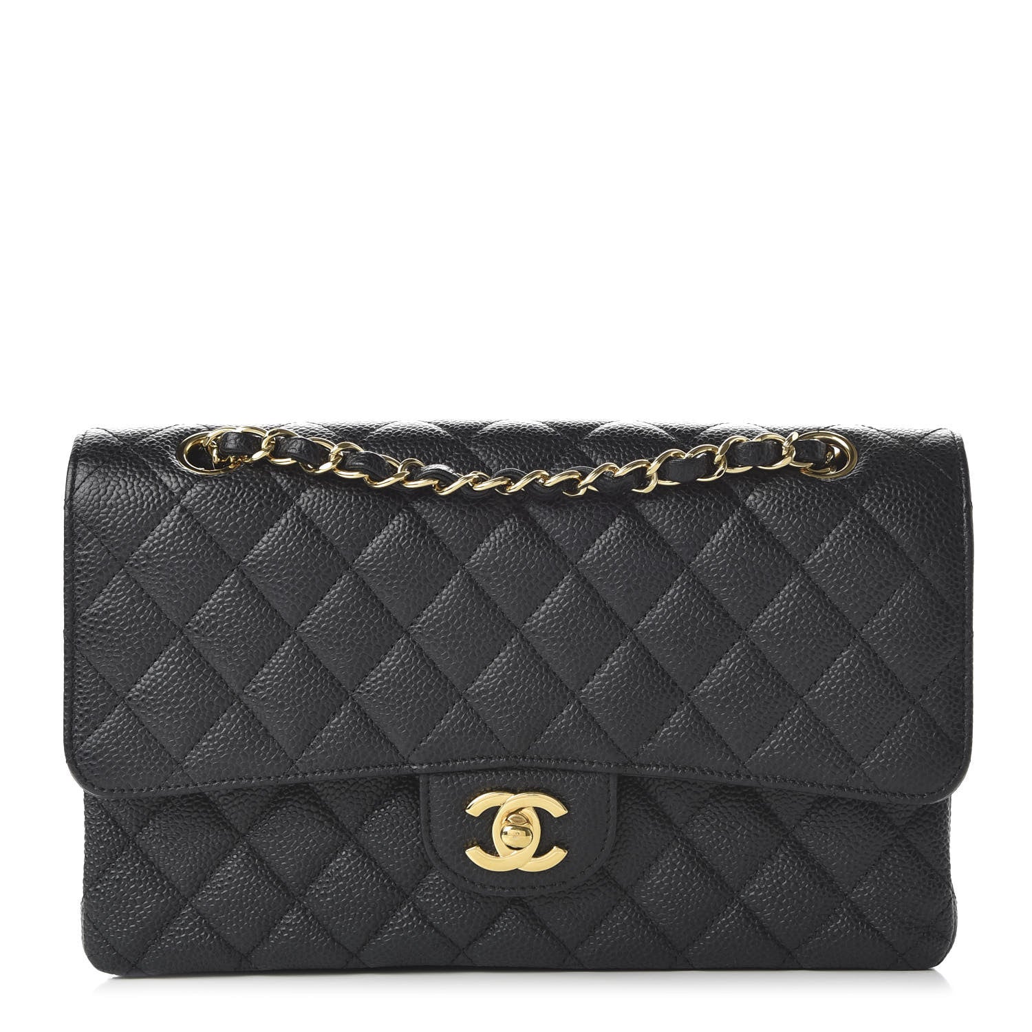 Chanel Caviar Quilted Medium Double Flap Black 1 of 11