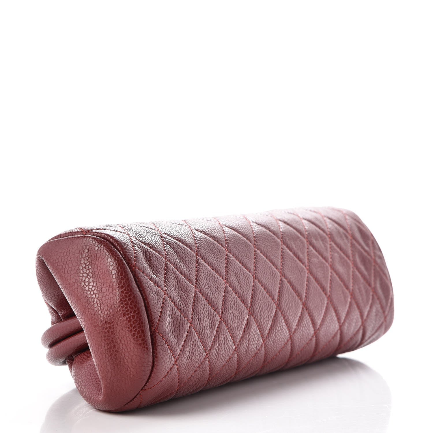 Chanel Caviar Quilted Timeless Clutch Dark Red 4 of 8