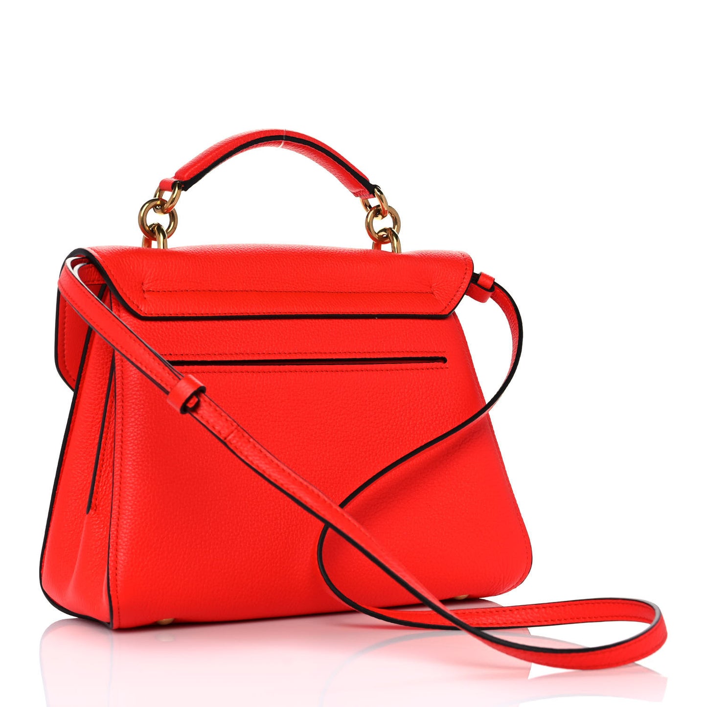 Calfskin Small Margot Top Handle Satchel Red