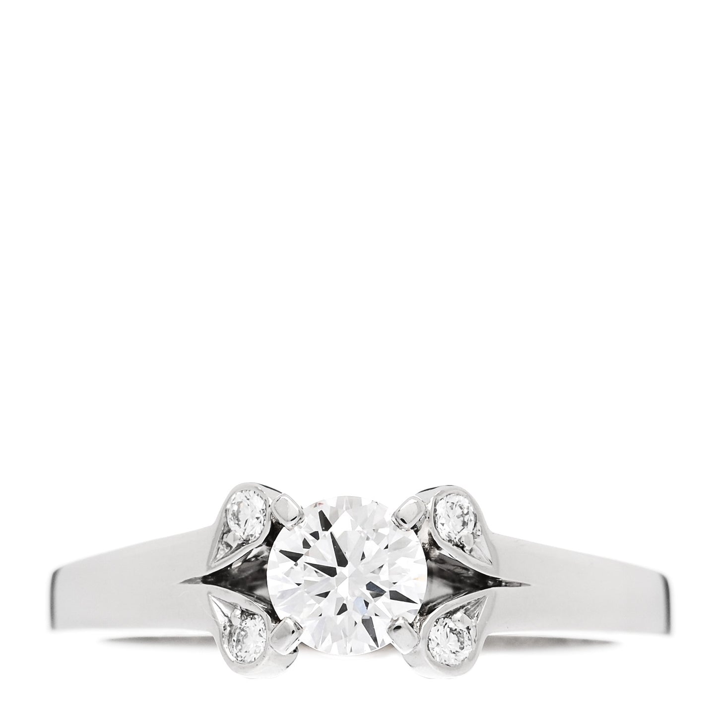 Platinum Diamond .26ct Ballerine Solitaire Engagement Ring 45 3.25