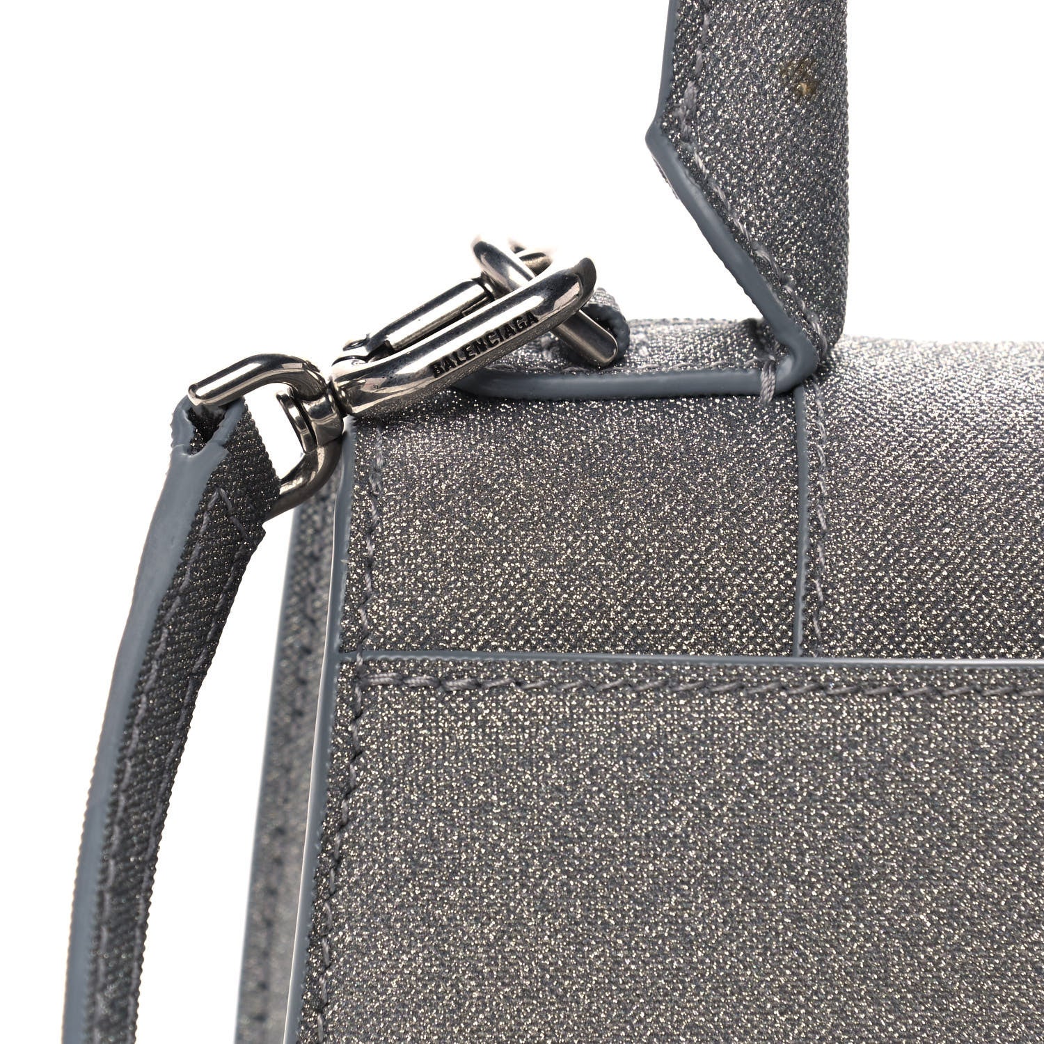 Balenciaga Glitter Fabric Hourglass Top Handle Bag XS Grey 10 of 13