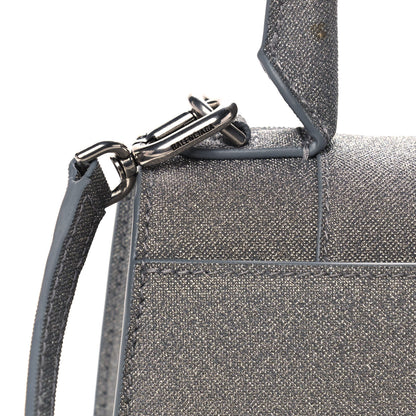 Balenciaga Glitter Fabric Hourglass Top Handle Bag XS Grey 10 of 13