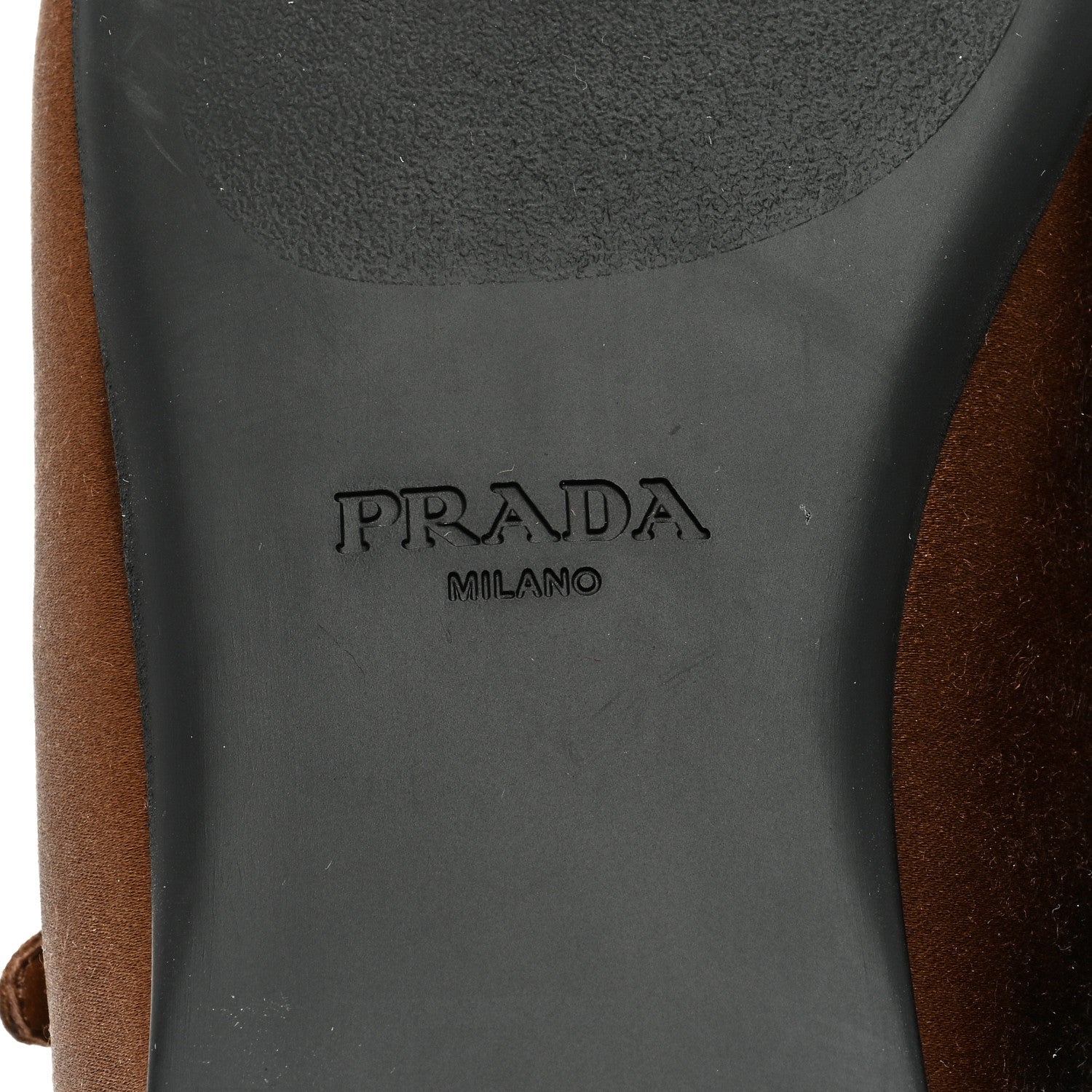 Prada Satin Triangle Ballerina Flats 36.5 Tobacco 6 of 7