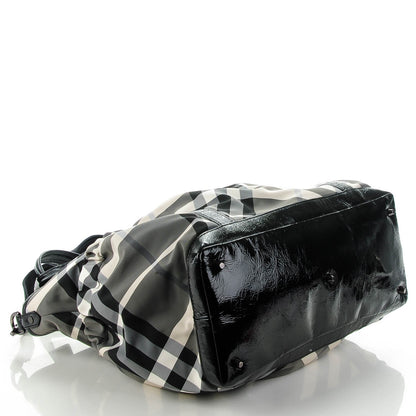 Burberry Nylon Beat Check Diaper Bag Black 4 of 8