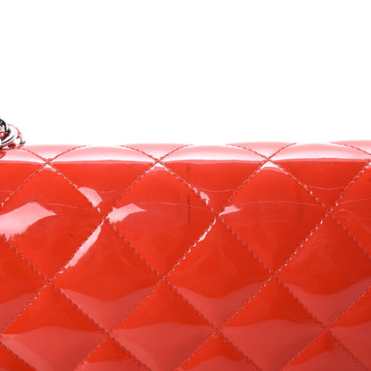 Chanel Patent Quilted Jumbo Double Flap Red 13 of 21