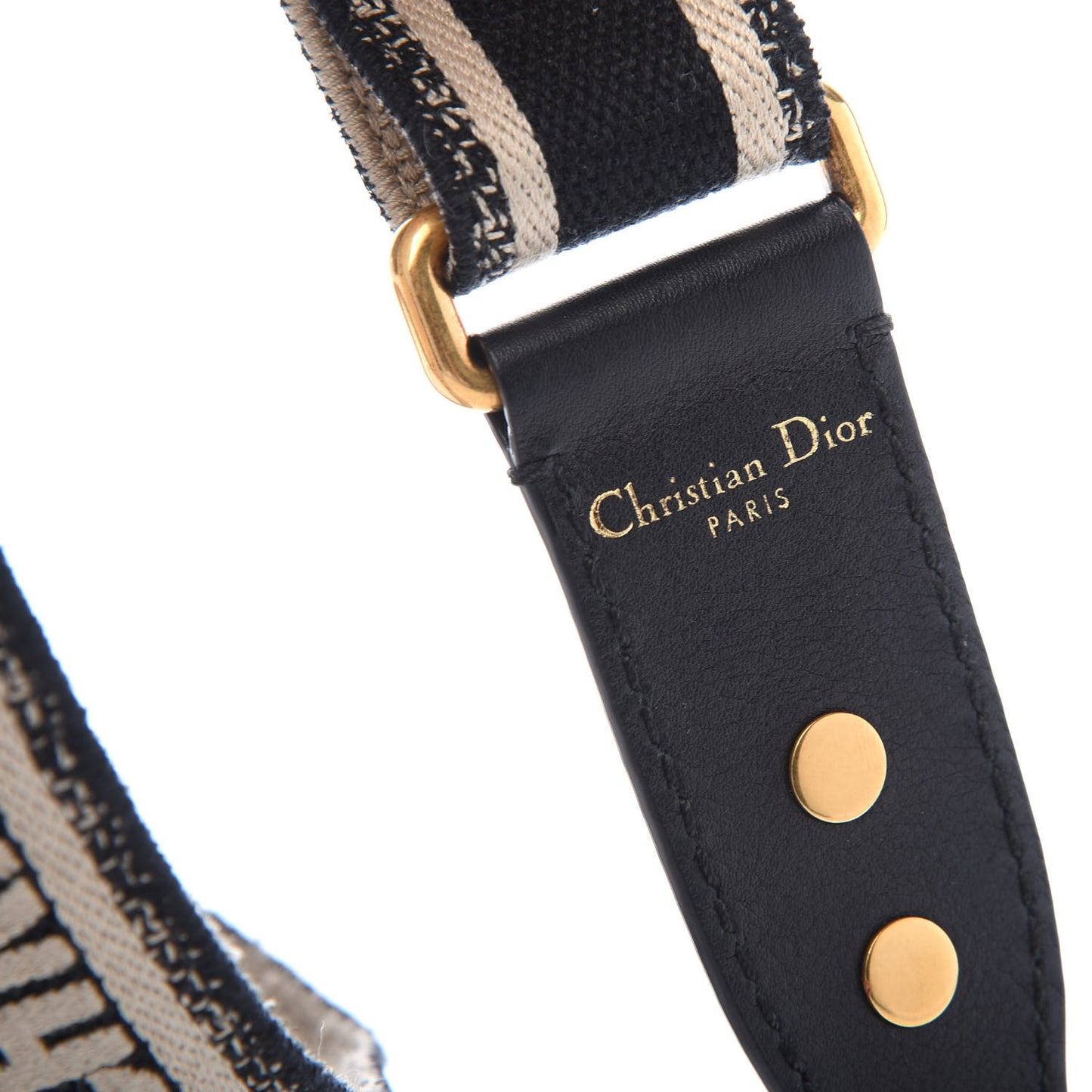 Canvas Embroidered Shoulder Strap Blue