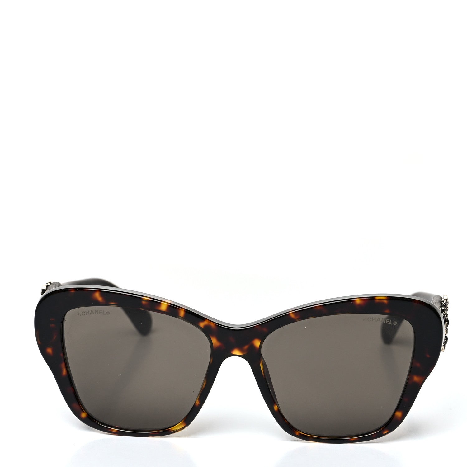 Chanel Acetate Lambskin CC Sunglasses 5457-Q-B Tortoise 2 of 6