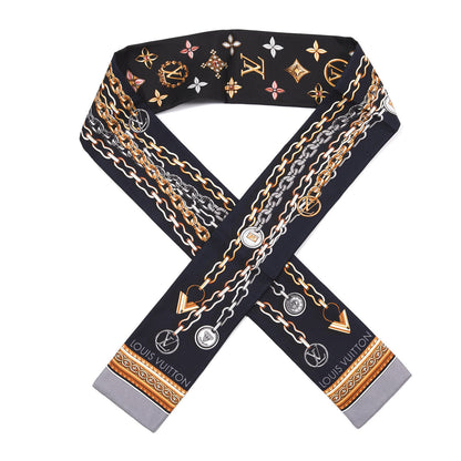 Louis Vuitton Silk Monogram Vendome Bandeau Navy 1 of 3