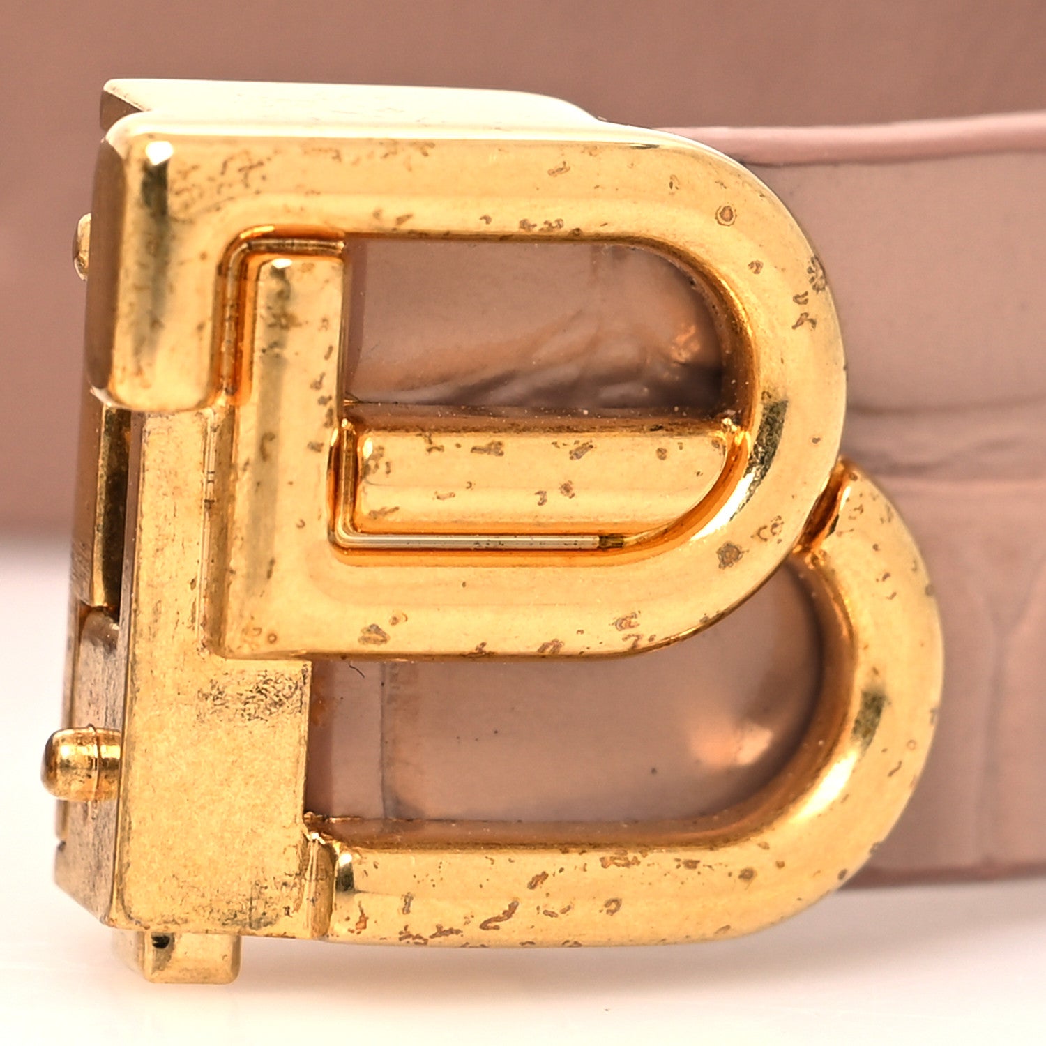 Balenciaga Calfskin Embossed BB Wide Bracelet Pink 7 of 7