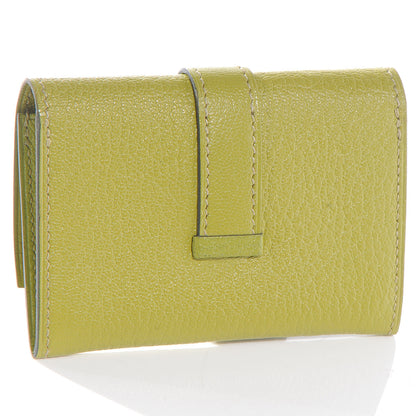 Hermes Chevre Bearn Card Case Wallet Vert Anis 3 of 9