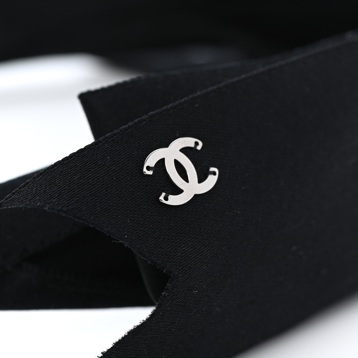 Chanel Silk CC Headband Black 4 of 4