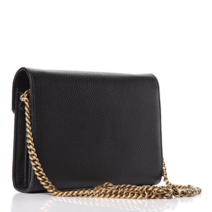 Gucci Calfskin GG Marmont Chain Wallet Black 3 of 11