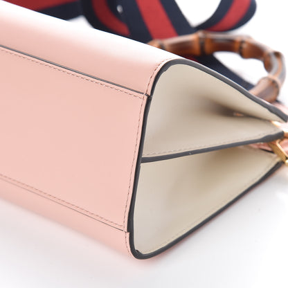 Gucci Nappa Bamboo Web Mini Nymphaea Top Handle Bag Perfect Pink Mystic White 10 of 10