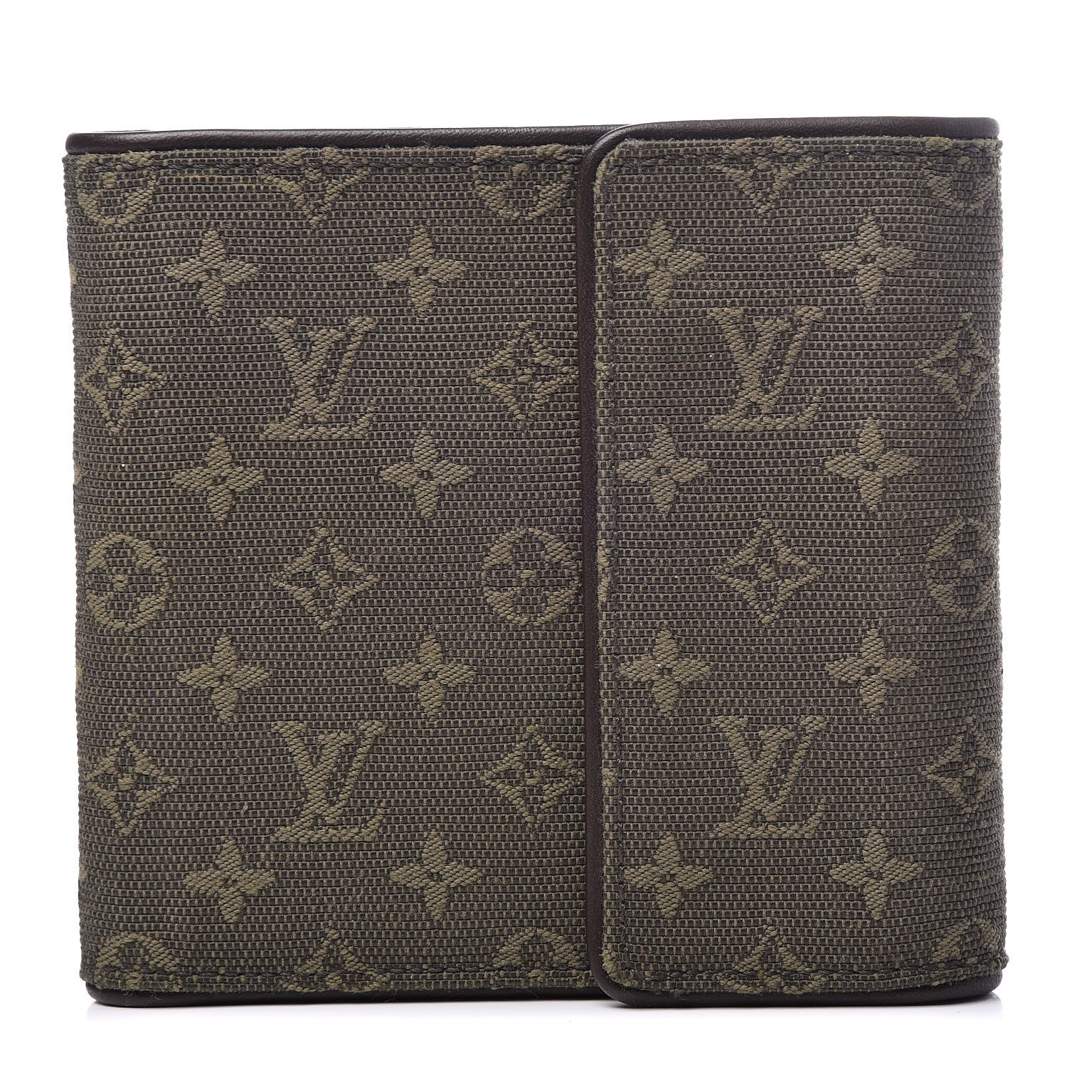 Louis Vuitton Mini Monogram Compact Wallet Kaki 1 of 6