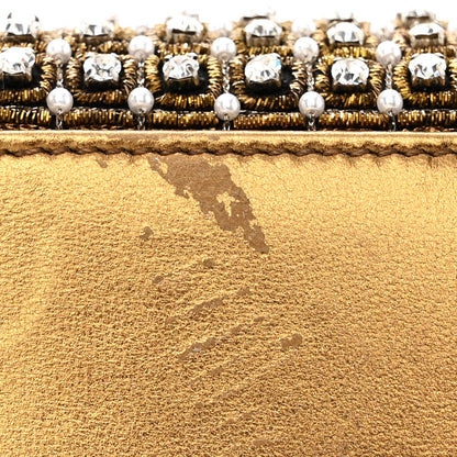 Christian Dior Metallic Calfskin Crystal Mini Lady Dior Gold 12 of 17