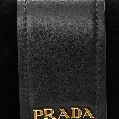 Prada Velvet City Calfskin Cahier Bag Black 14 of 17