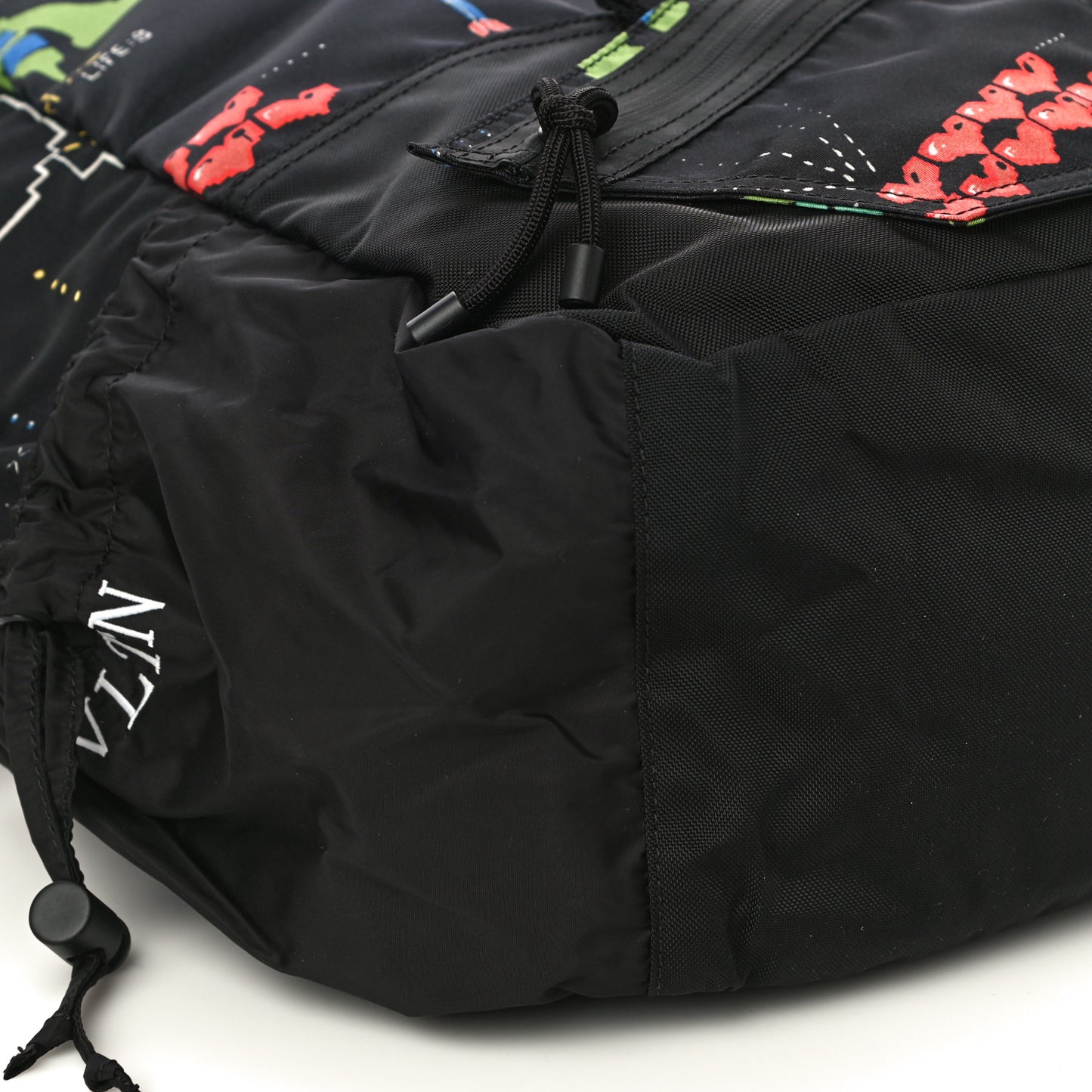 Nylon Game Print Backpack Black