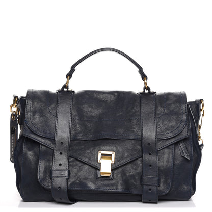 Proenza Schouler Lambskin Medium PS1 Satchel Navy 1 of 10