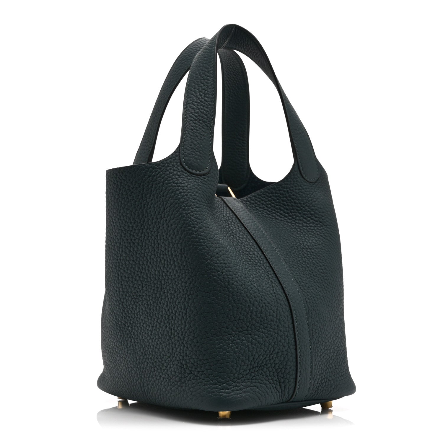 Hermes Taurillon Clemence Picotin Lock 18 PM Vert Cypress 3 of 11