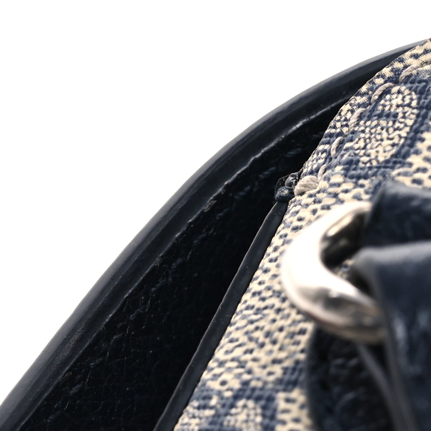 Gucci GG Supreme Monogram Textured Dollar Calfskin Mini Horsebit 1955 Crossbody Bag Beige Blue 14 of 14