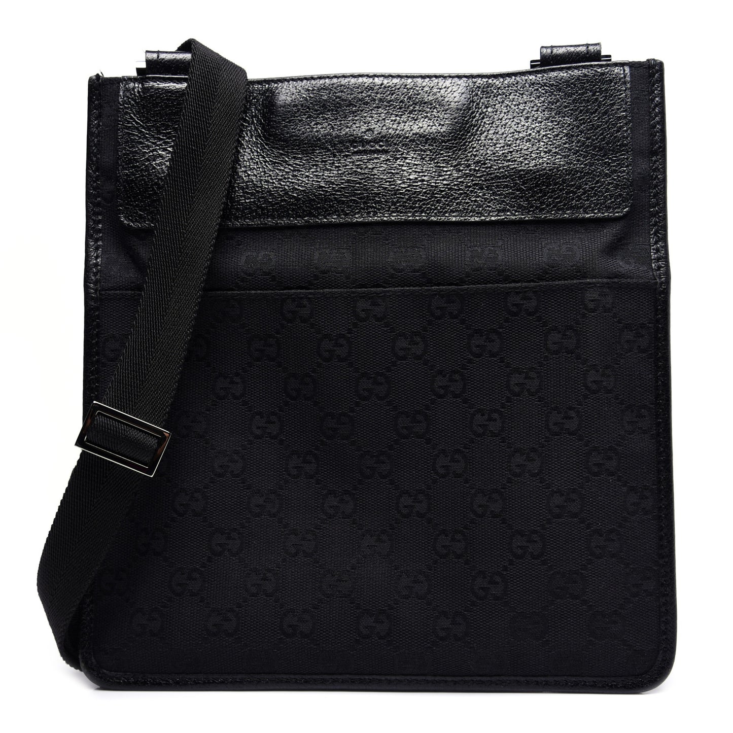 Monogram Messenger Crossbody Bag Black