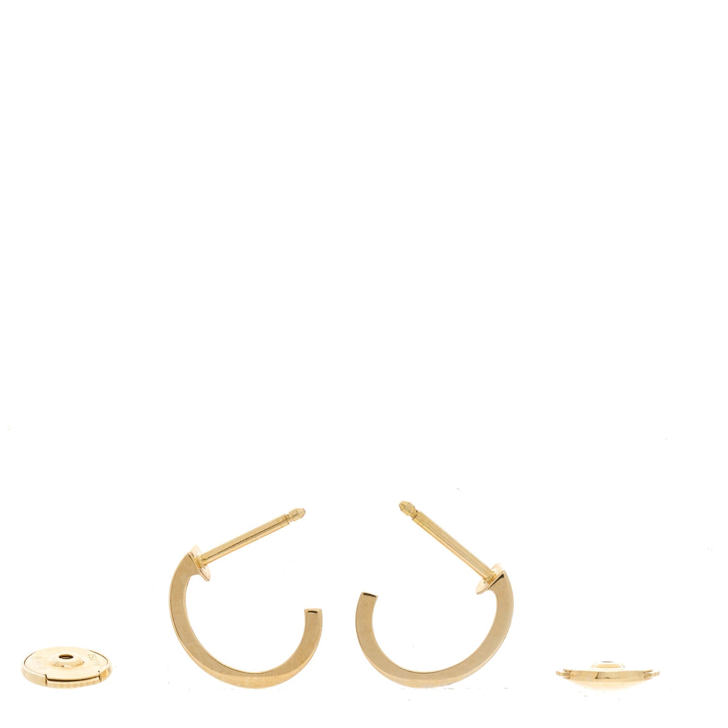 18K Yellow Gold Small LOVE Hoop Earrings