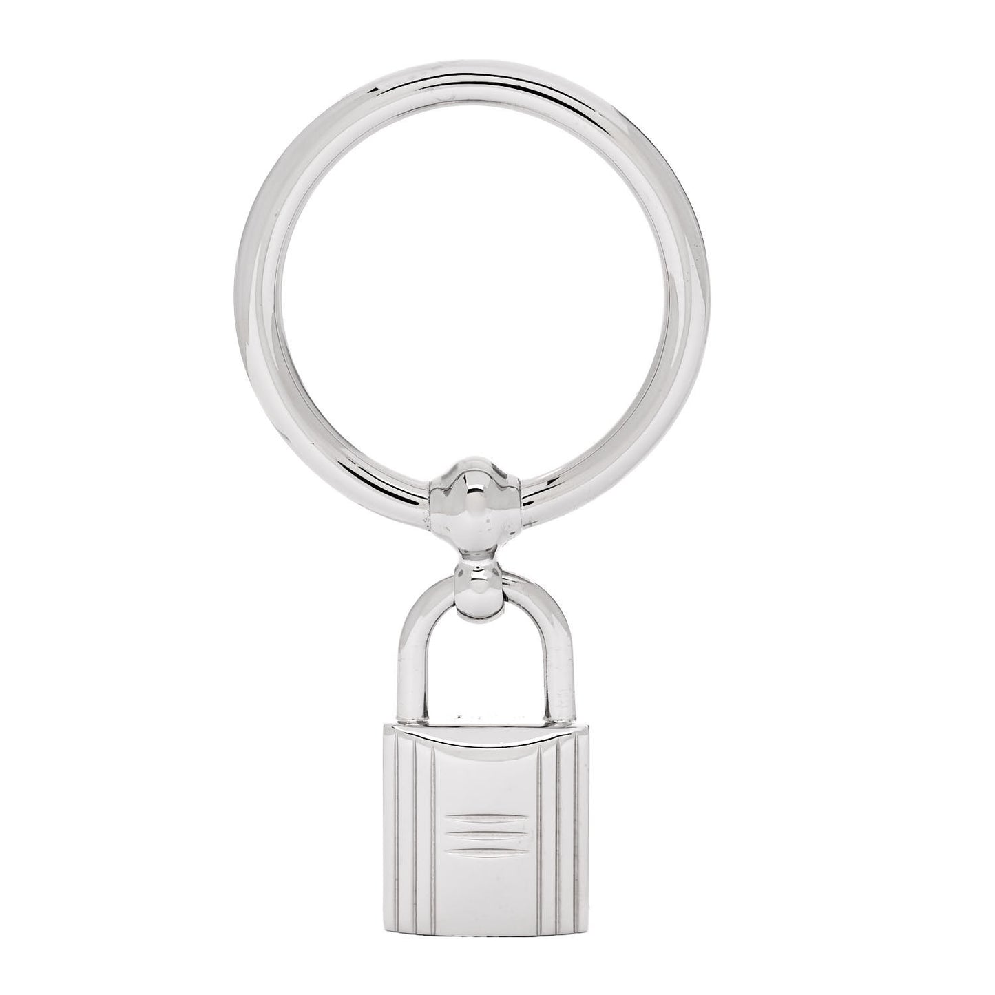 Palladium Loop Charms Cadenas Scarf Ring Silver
