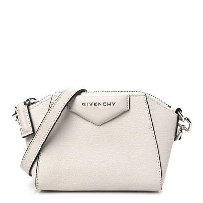 Givenchy Sugar Goatskin Nano Antigona White 1 of 12