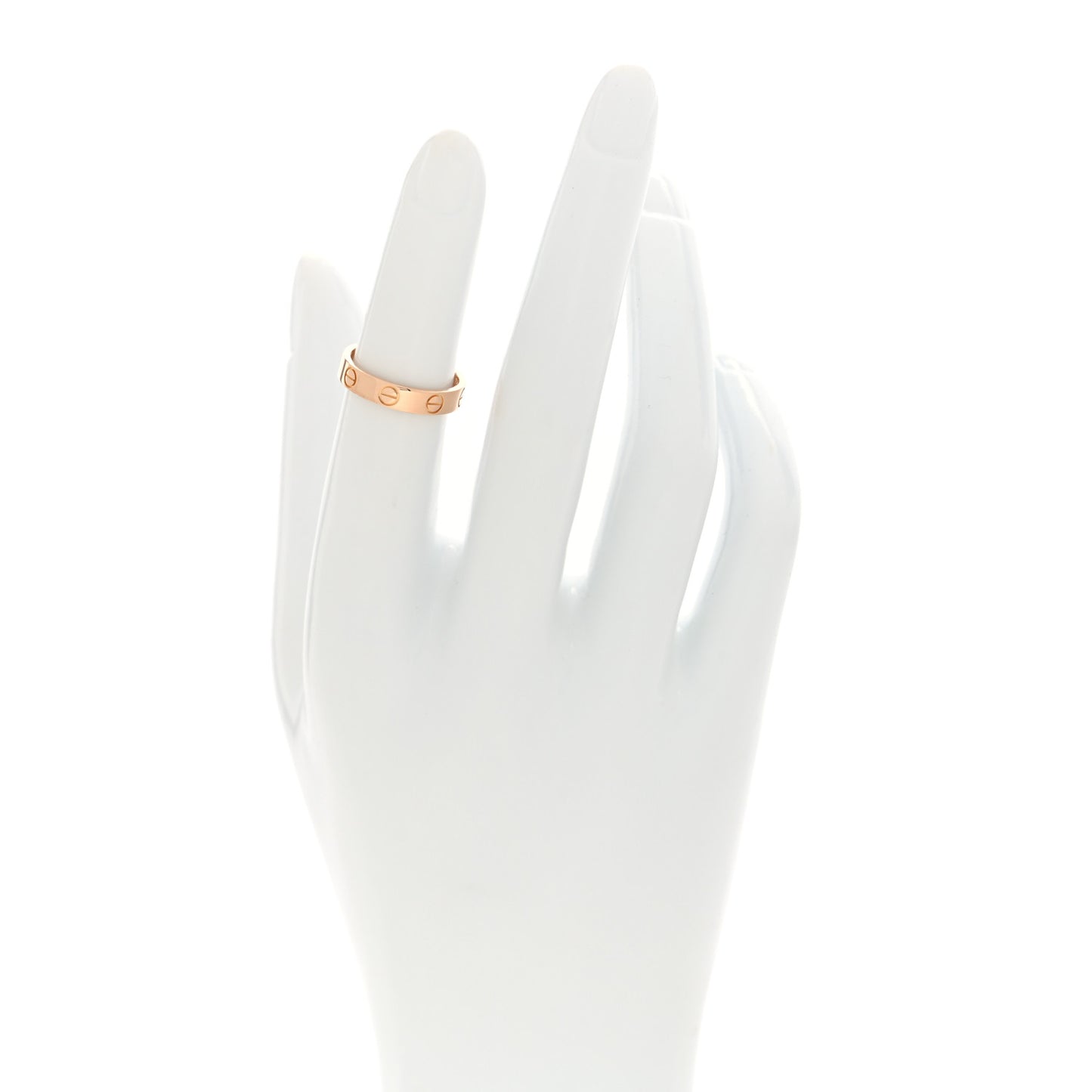 18K Pink Gold 3.5mm LOVE Wedding Band Ring 48 4.5