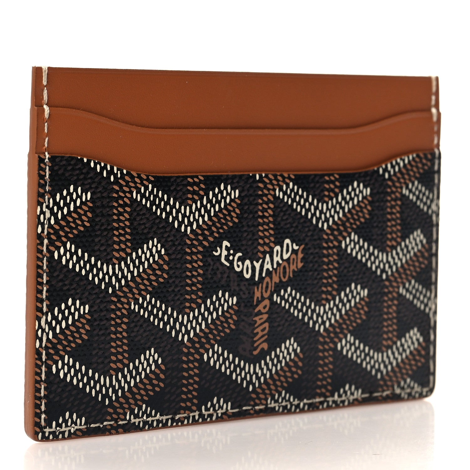 Goyard Goyardine Saint Sulpice Card Holder Black Gold 4 of 7