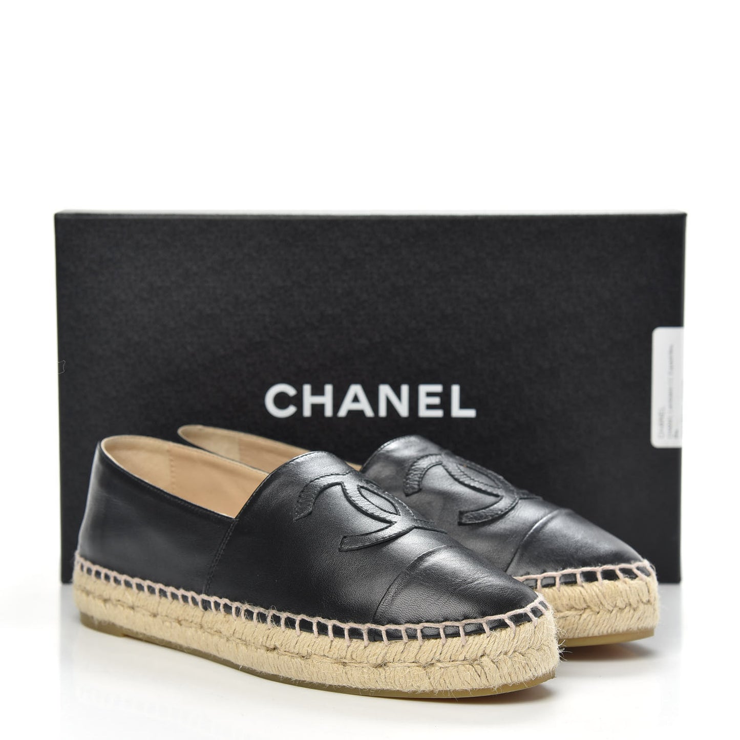 Lambskin CC Espadrilles 37 Black