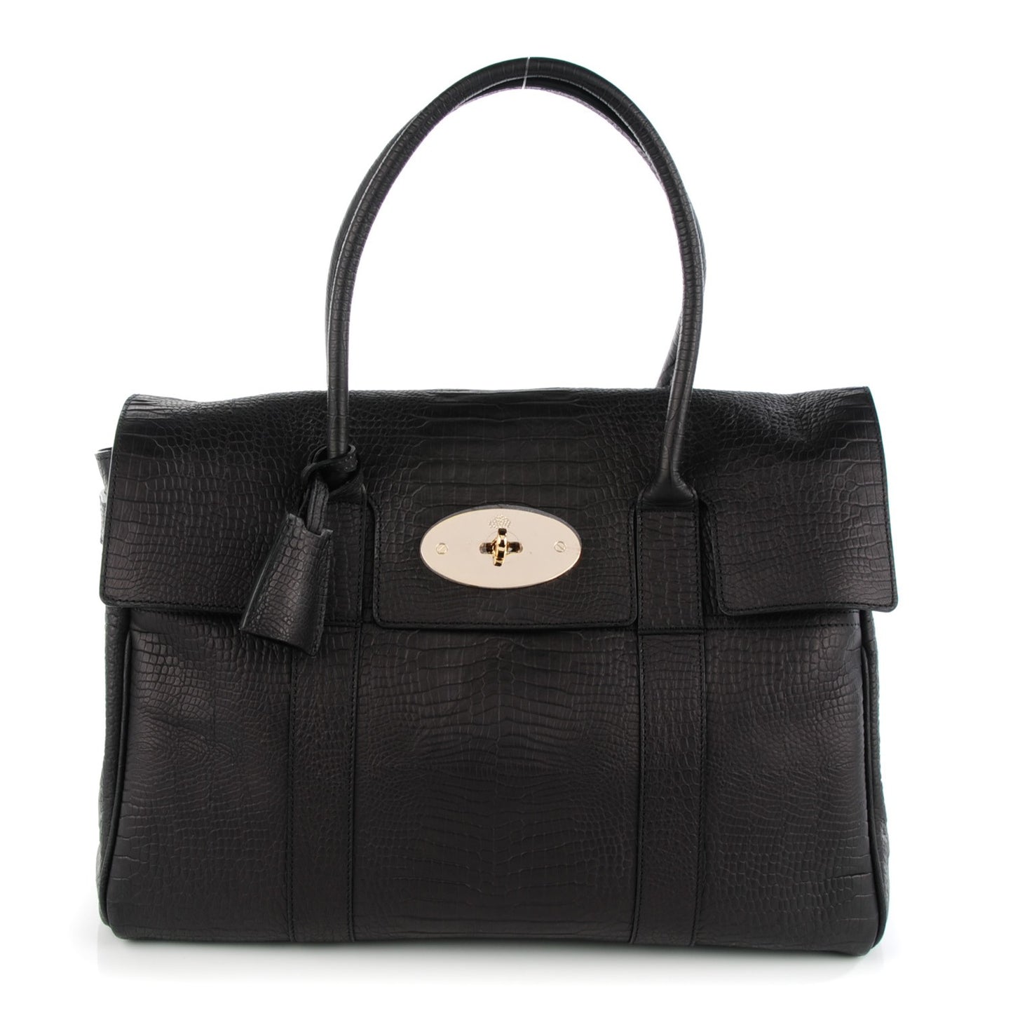 Crocodile Embossed Bayswater Black