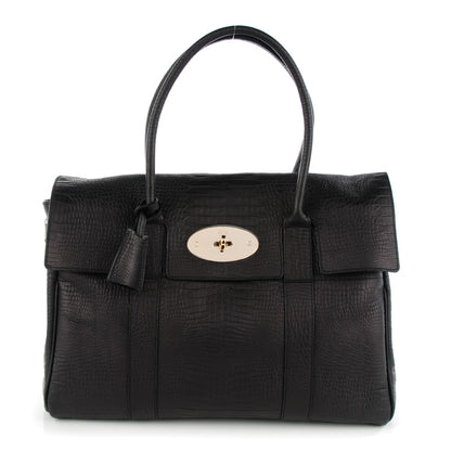 Mulberry Crocodile Embossed Bayswater Black 1 of 7