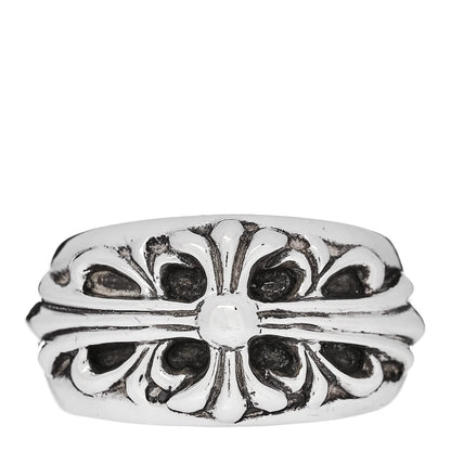 Chrome Hearts Sterling Silver Floral Cross Ring 61 9.75 1 of 4