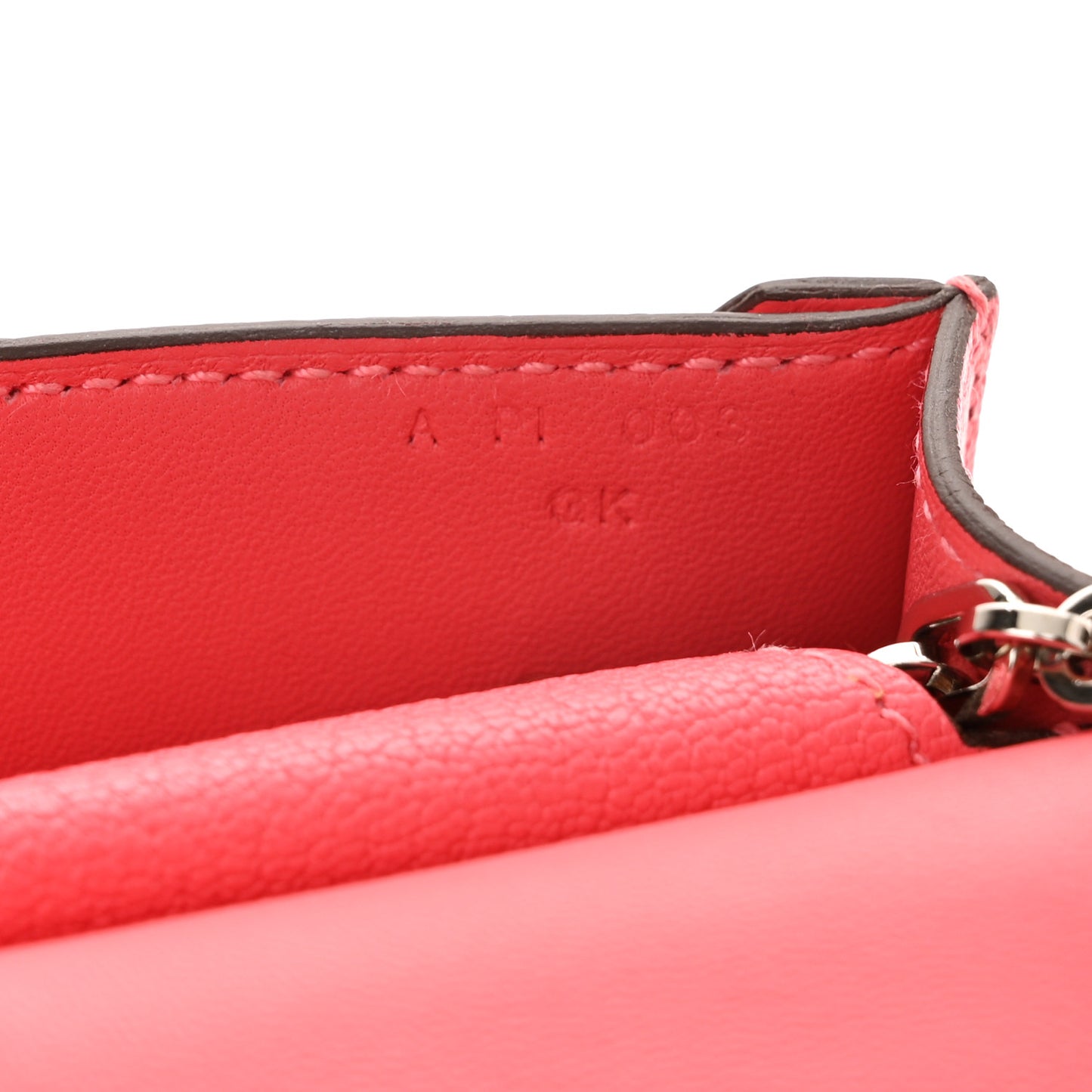 Chevre Mysore Mini Verrou Chaine Bag Rose Lipstick