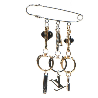 Louis Vuitton Charm Safety Pin Brooch Silver 3 of 5