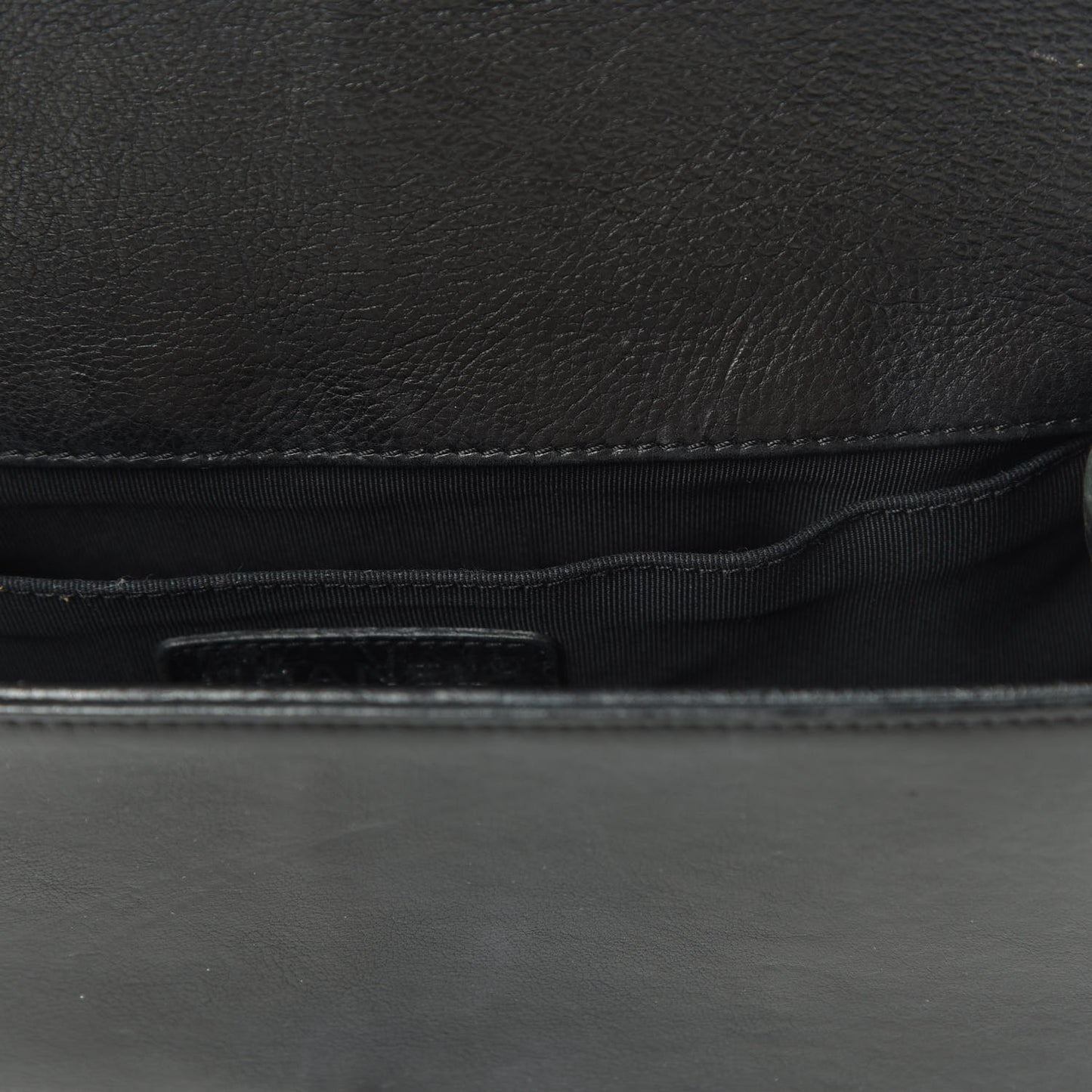 Calfskin Quilted Medium Boy Flap Black
