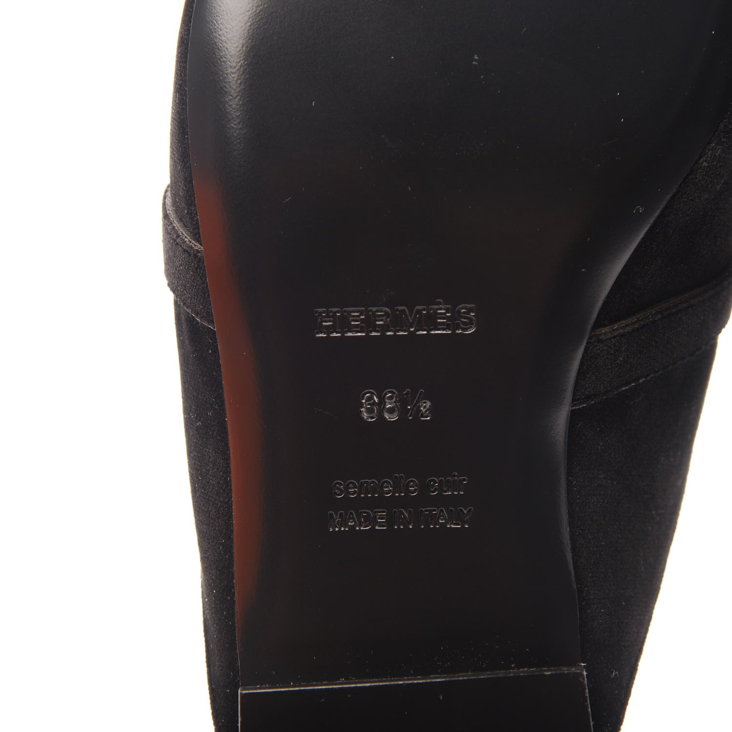 Hermes Velvet Goatskin Oz Mules 38.5 Black 7 of 8