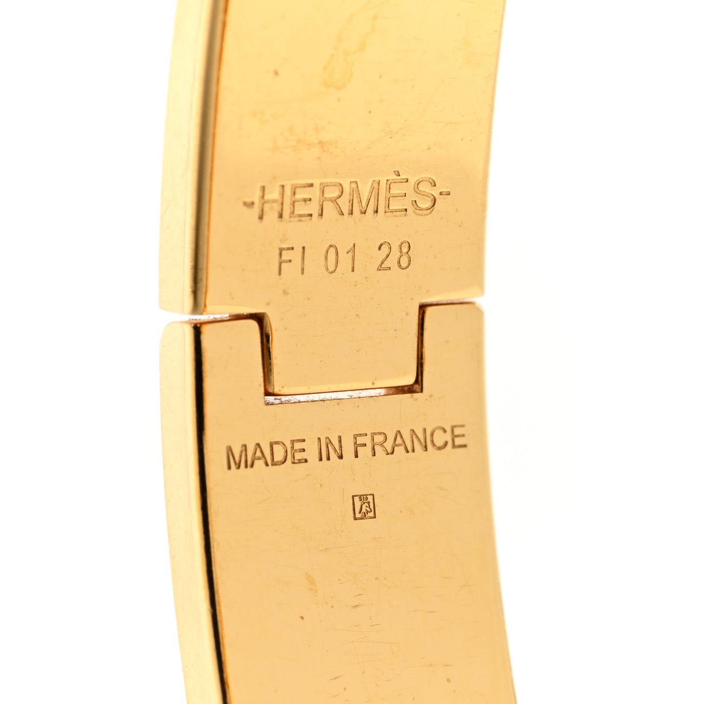 Enamel Narrow Clic Clac H Bracelet PM White