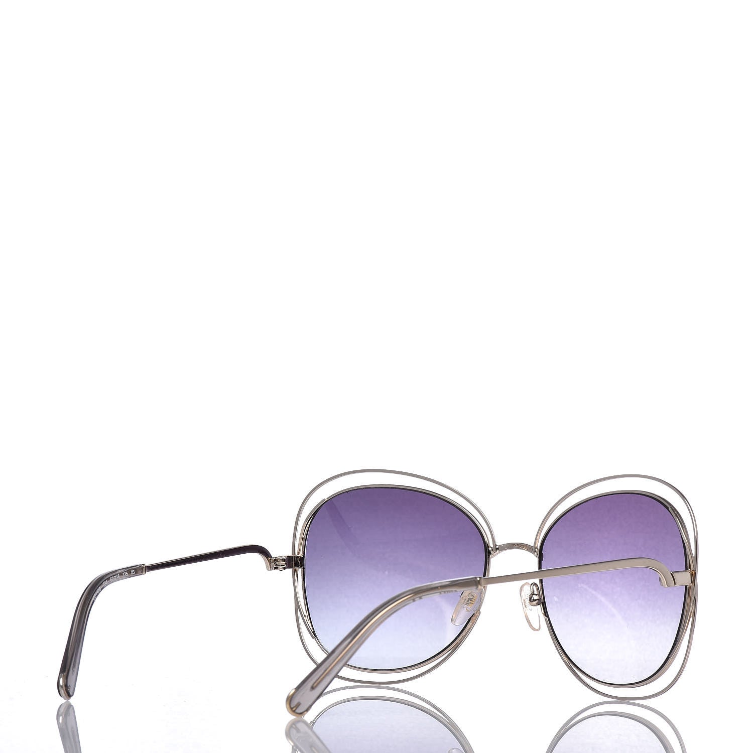 Chloe Oversize Round Carlina Sunglasses CE119S Gold 4 of 7