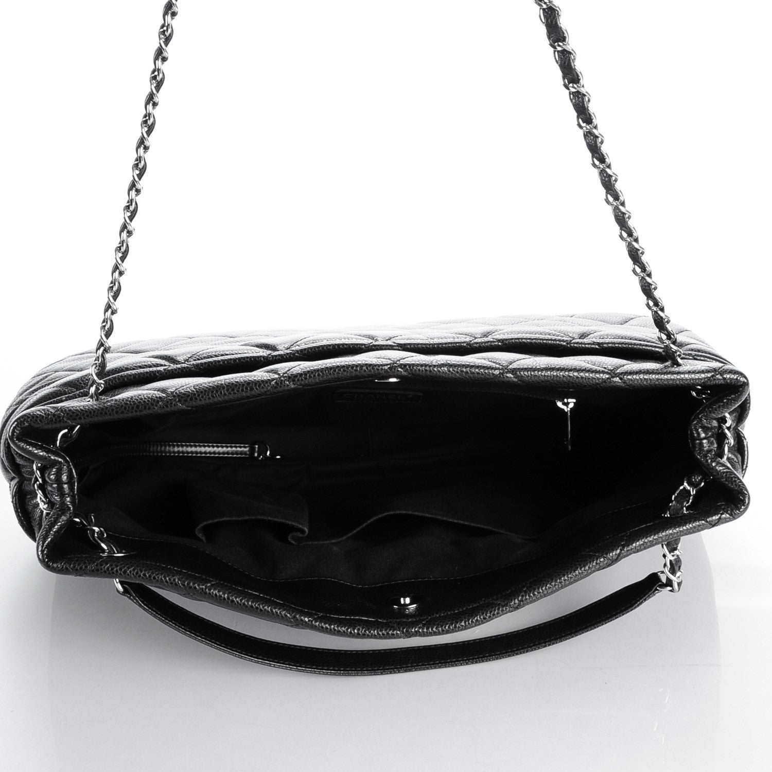 Chanel Caviar Quilted CC Timeless Soft Tote Black 5 of 7