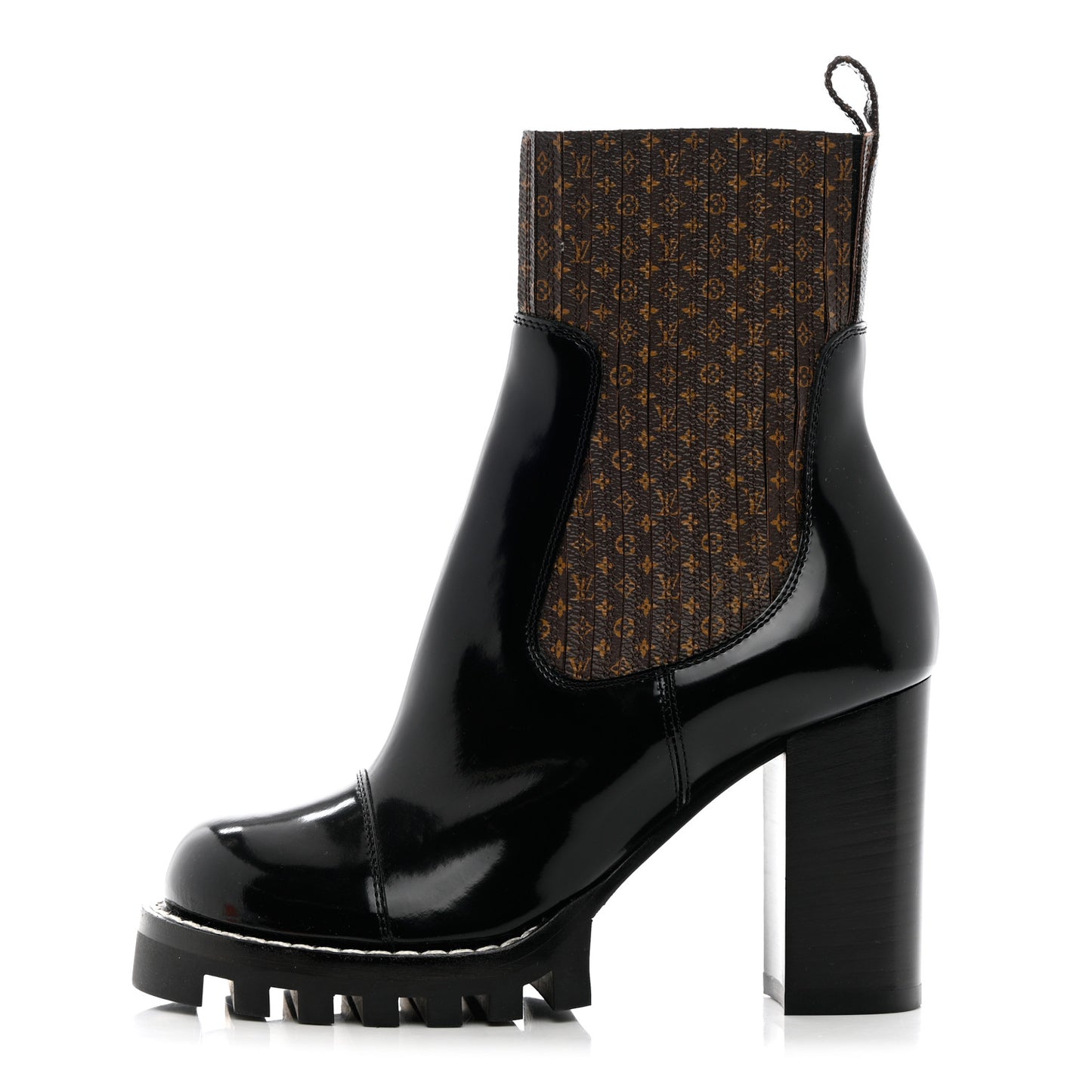 Patent Nano Monogram Ankle Star Trail Boots 36 Black