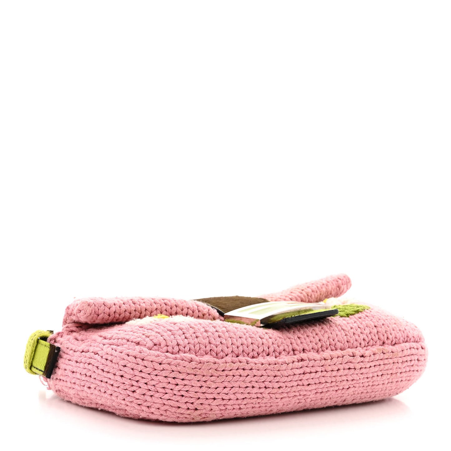 Woven Knit Floral Baguette Pink