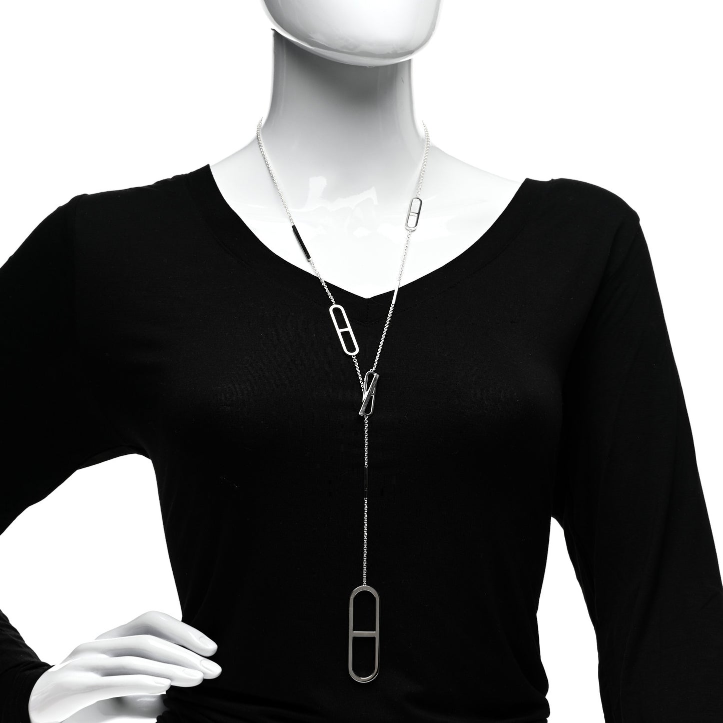 Sterling Silver Ever Chaine d'Ancre Long Lariat Necklace