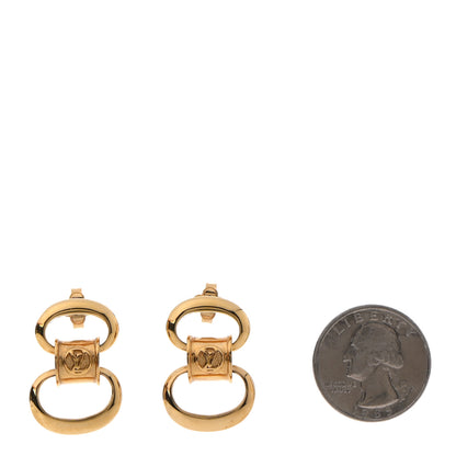 Louis Vuitton Metal Pure LV Earrings Gold 2 of 6