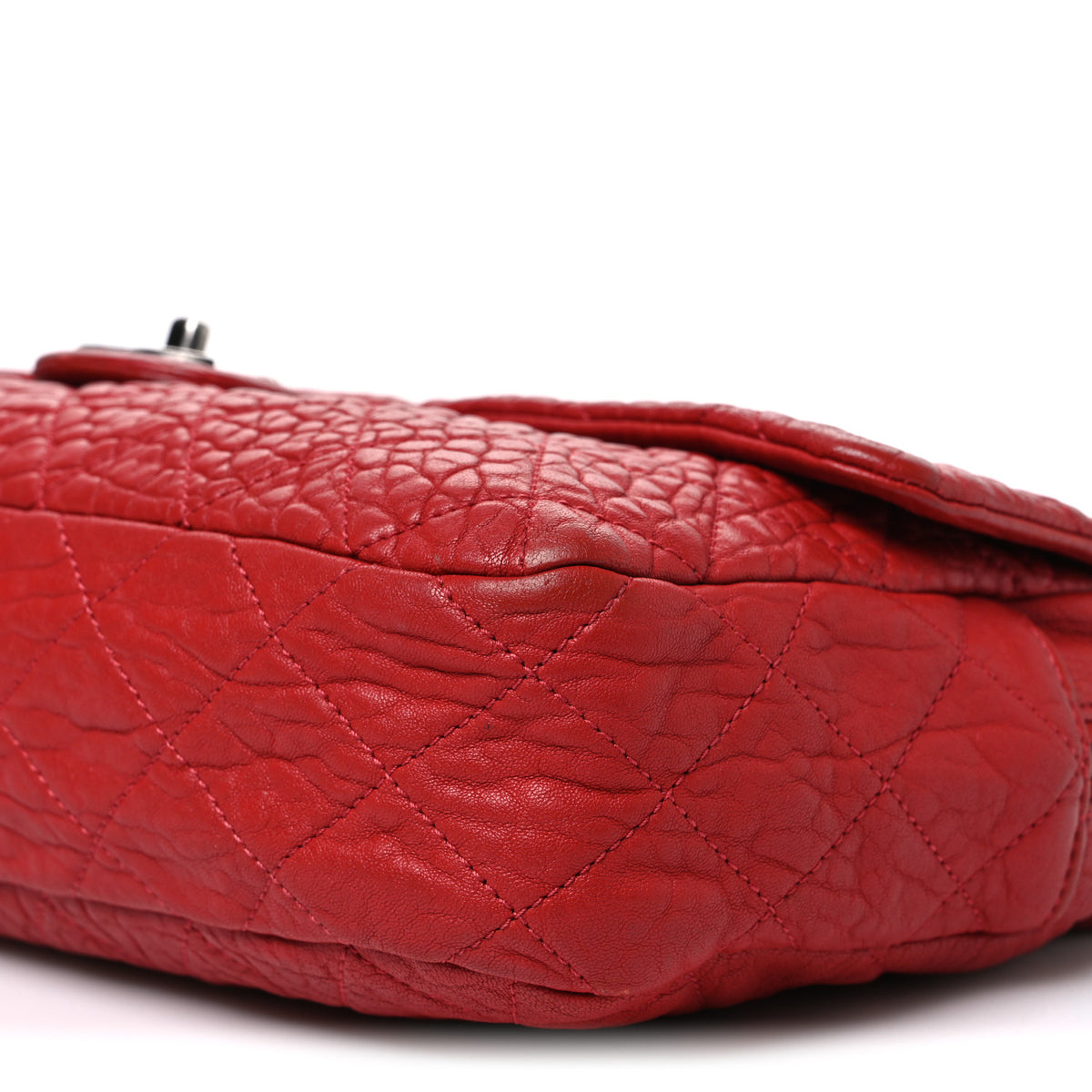 Chanel Sheepskin Quilted Jumbo Easy Flap Dark Pink 10 of 10