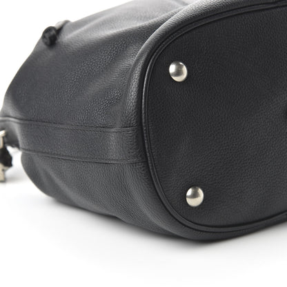 Alexander McQueen Calfskin Padlock Skull Bucket Bag Black 6 of 11