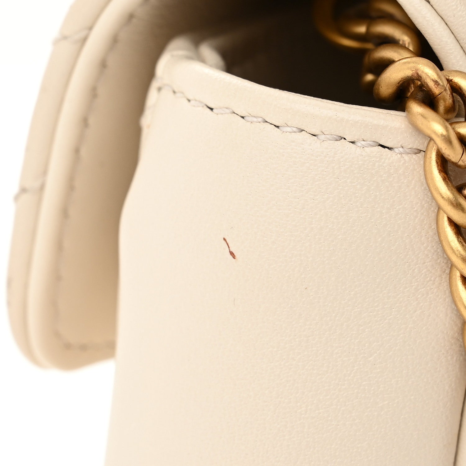 Gucci Calfskin Matelasse Super Mini GG Marmont Shoulder Bag White 15 of 15