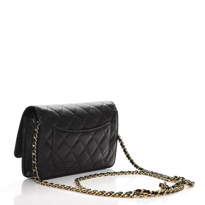Chanel Caviar Quilted Wallet On Chain WOC Black 3 of 10